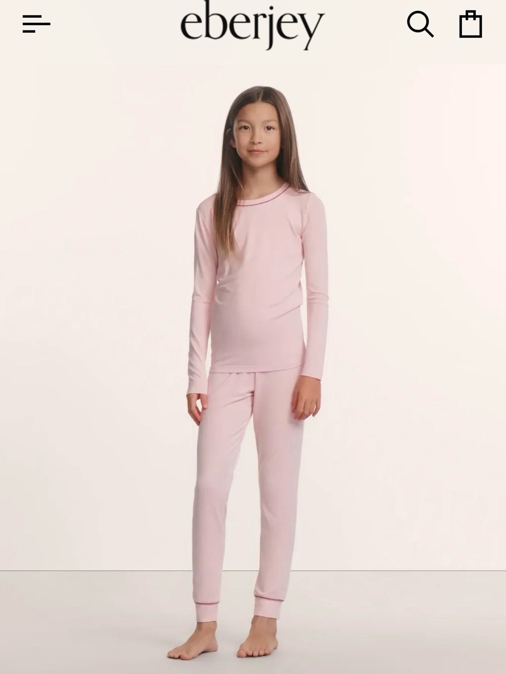 eberjey Kids' Long Sleeve PJ Set